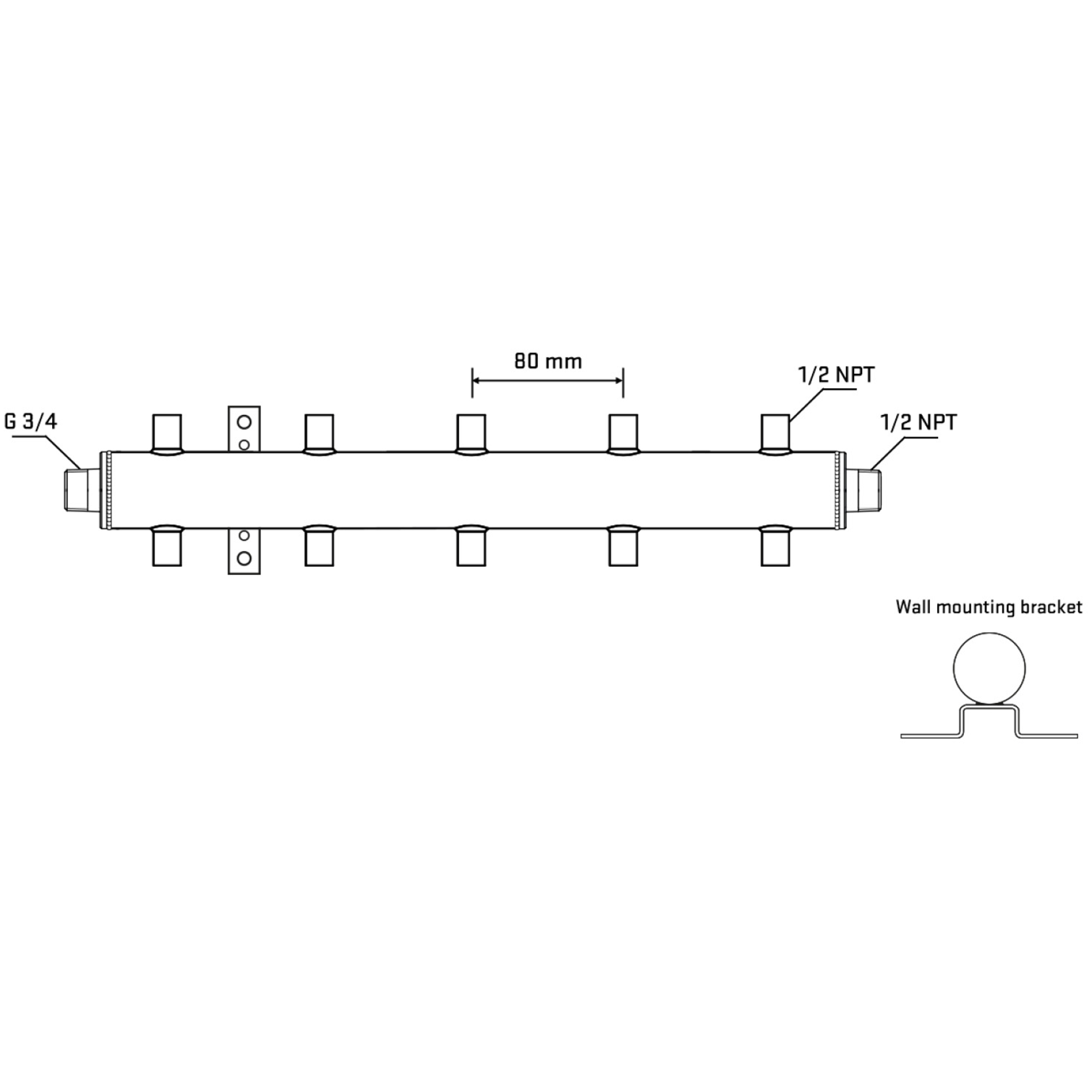 M510A060432 Manifolds Stainless Steel Double Sided