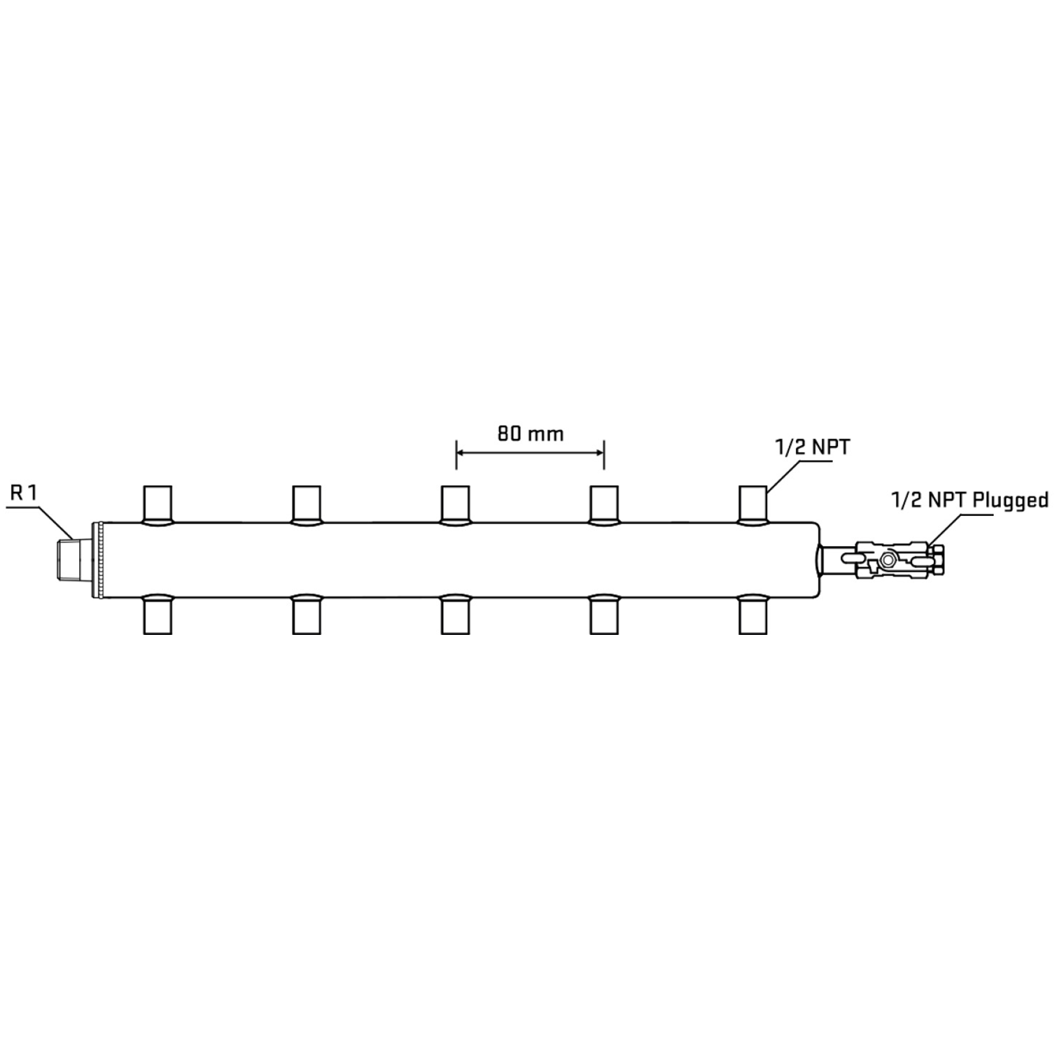 M510A060510 Manifolds Stainless Steel Double Sided