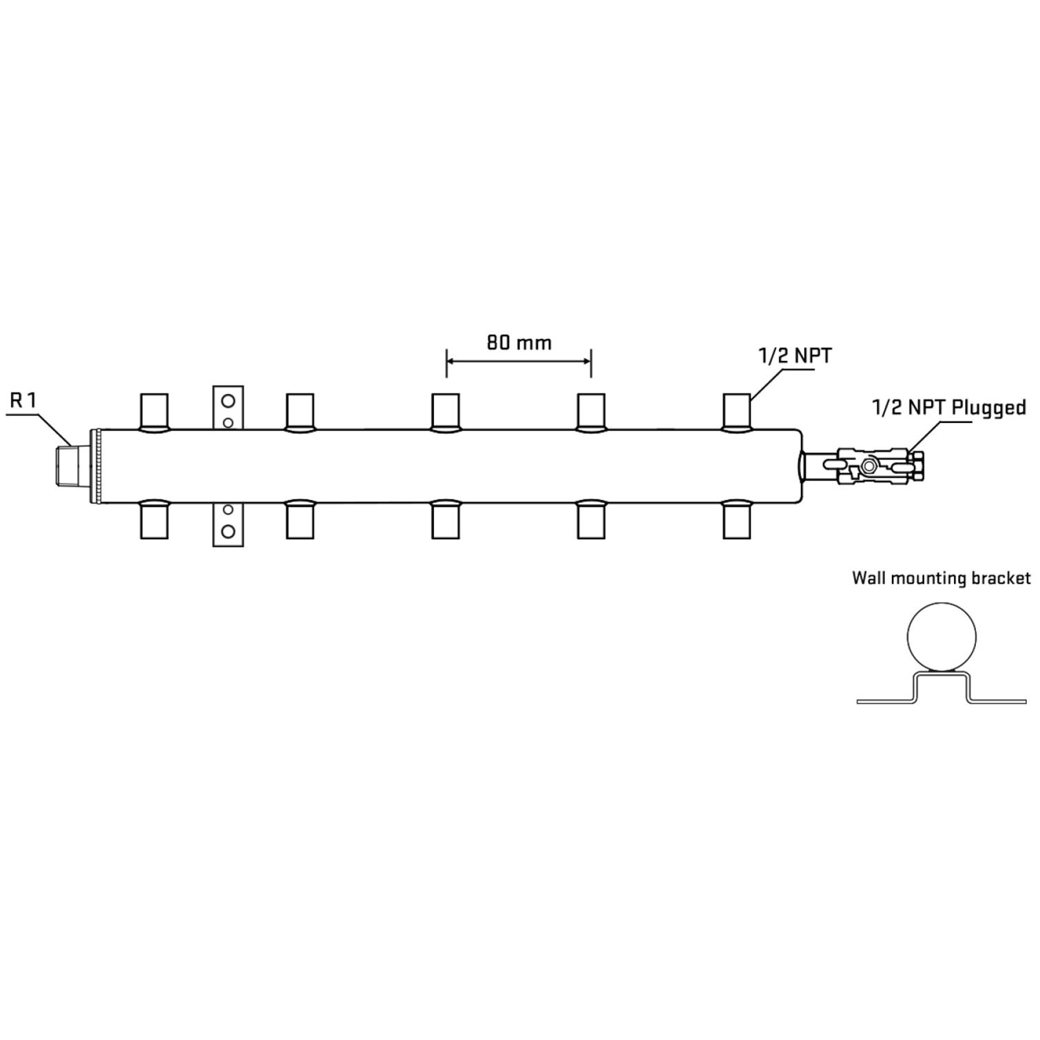 M510A060512 Manifolds Stainless Steel Double Sided