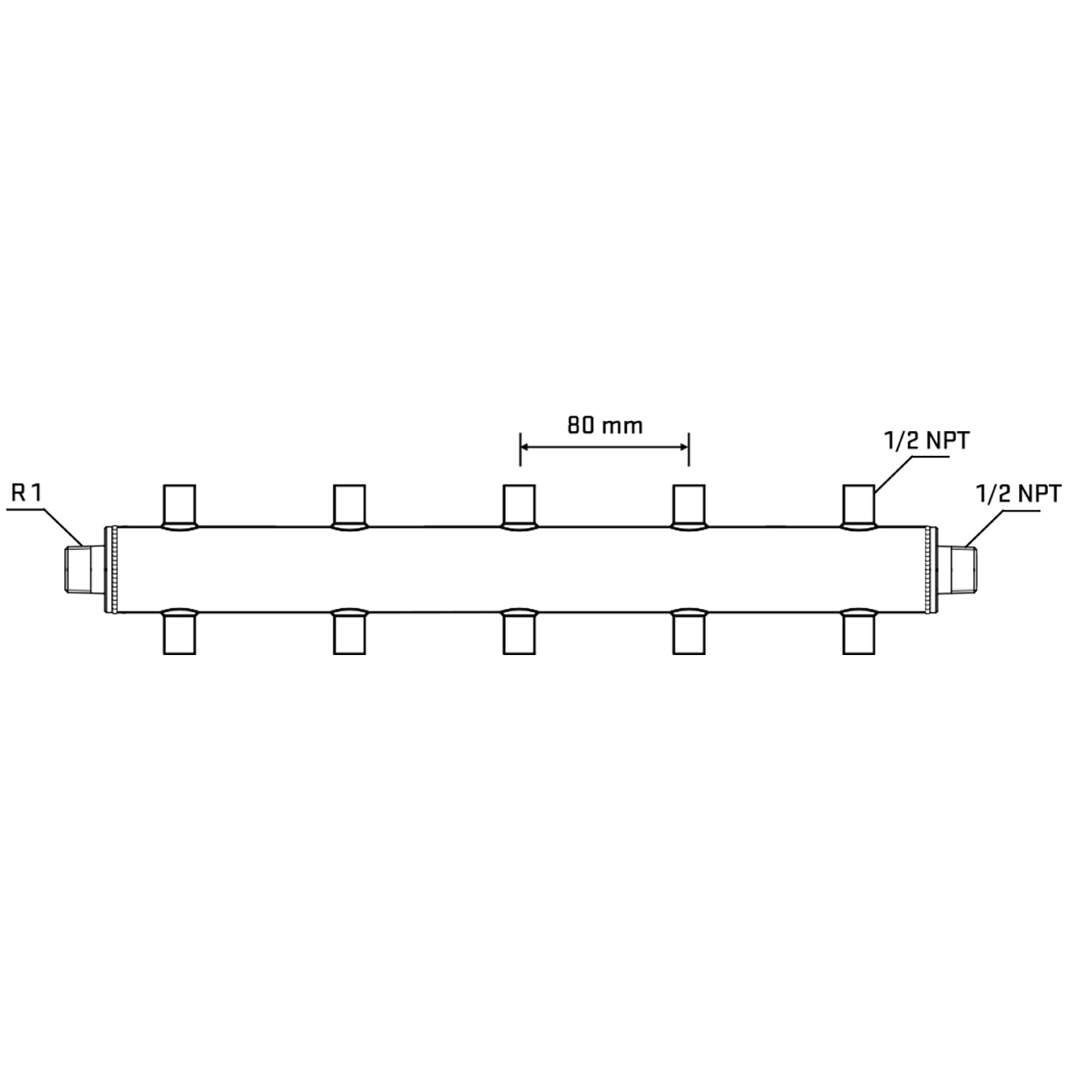 M510A060530 Manifolds Stainless Steel Double Sided