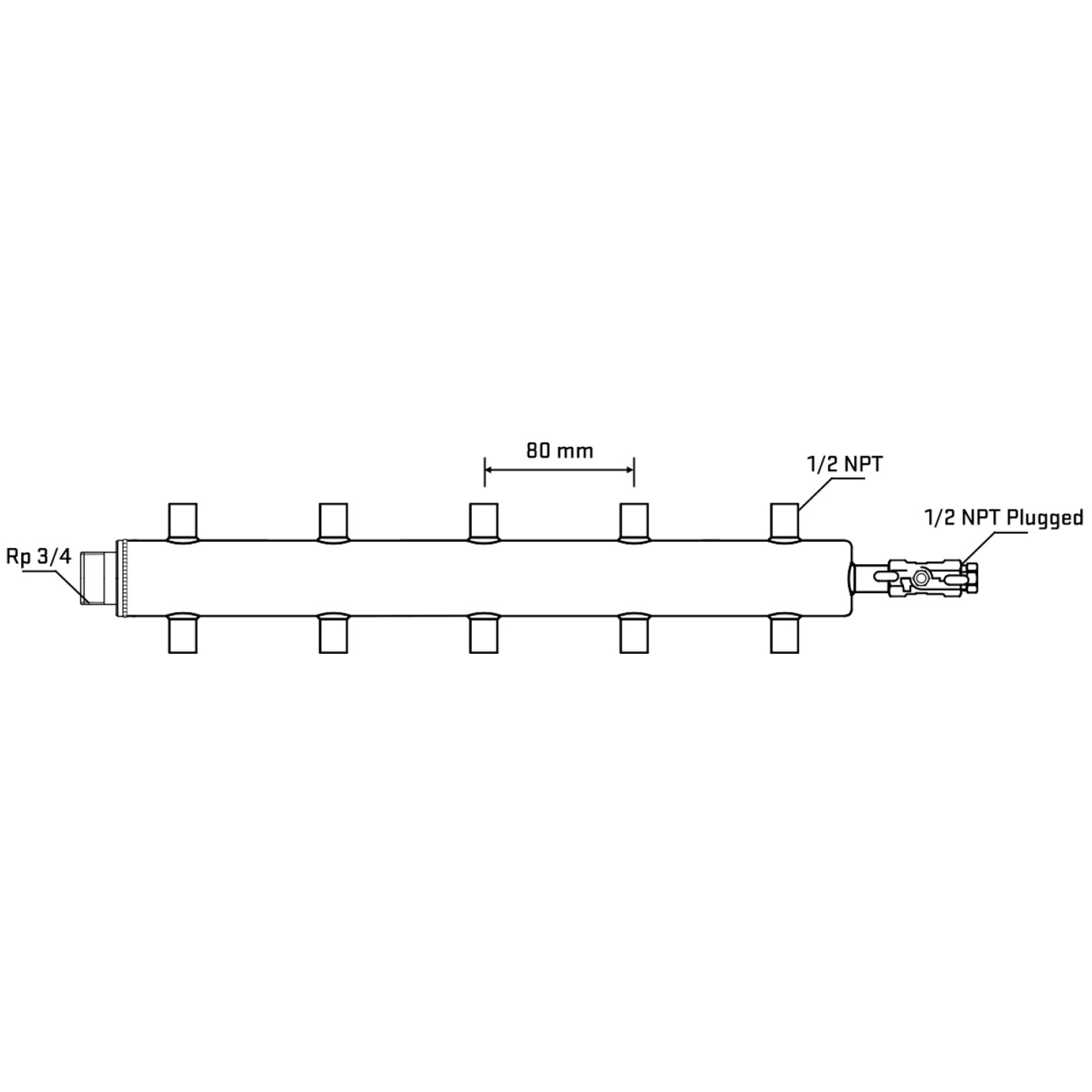 M510A060610 Manifolds Stainless Steel Double Sided