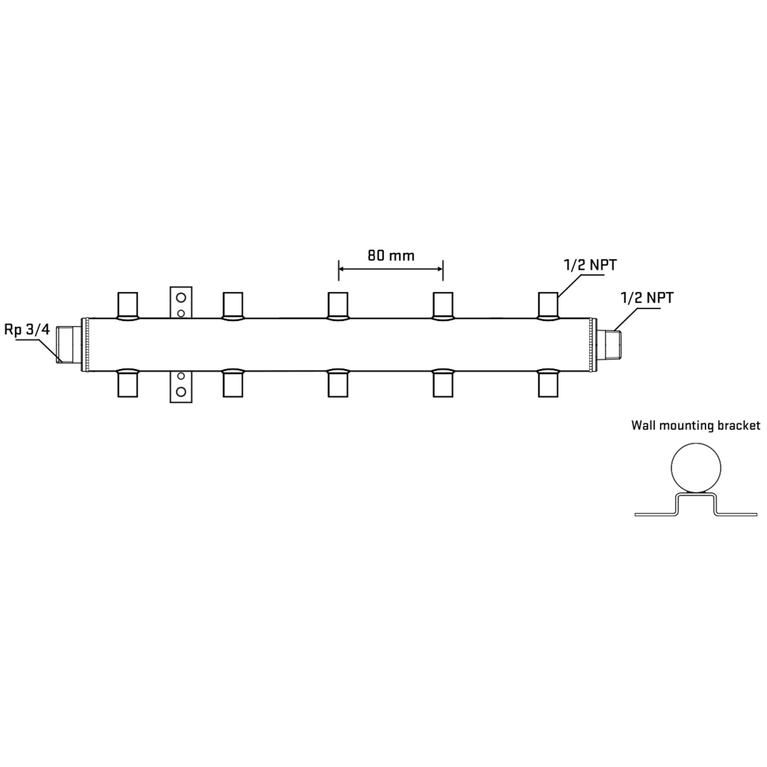 M510A060632 Manifolds Stainless Steel Double Sided