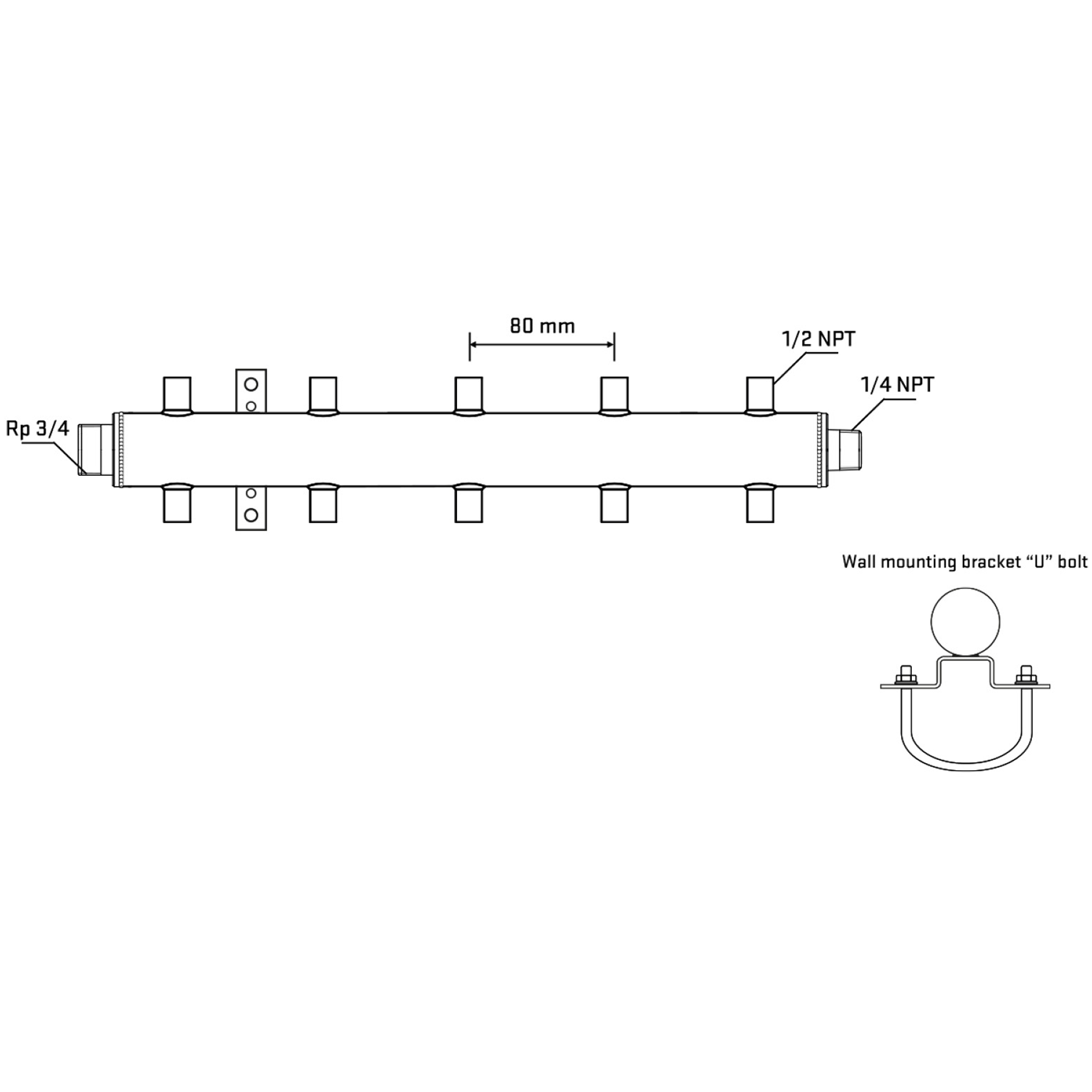 M510A060641 Manifolds Stainless Steel Double Sided