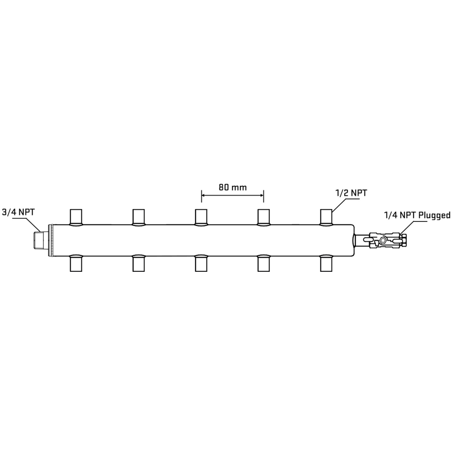 M510A060820 Manifolds Stainless Steel Double Sided