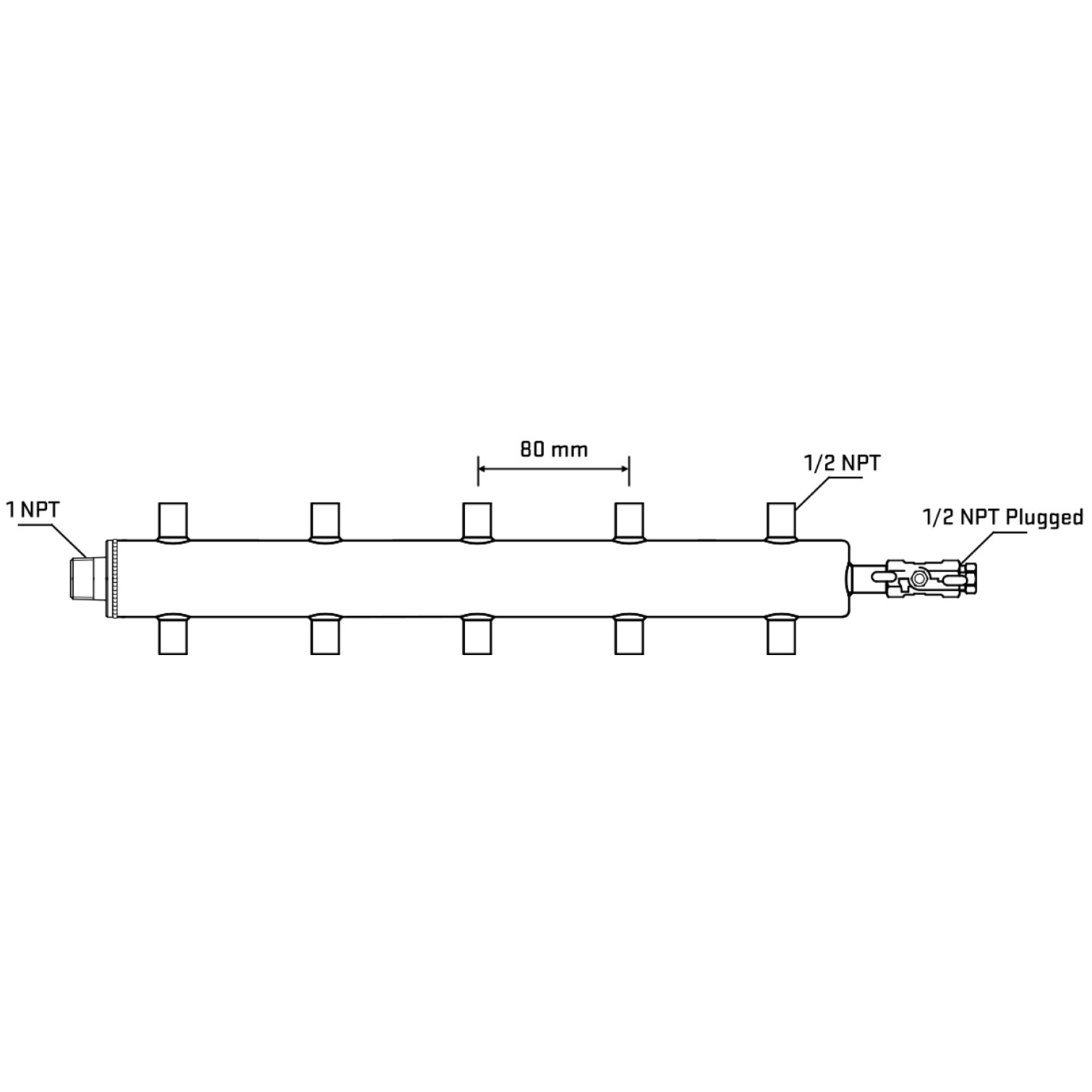 M510A060910 Manifolds Stainless Steel Double Sided