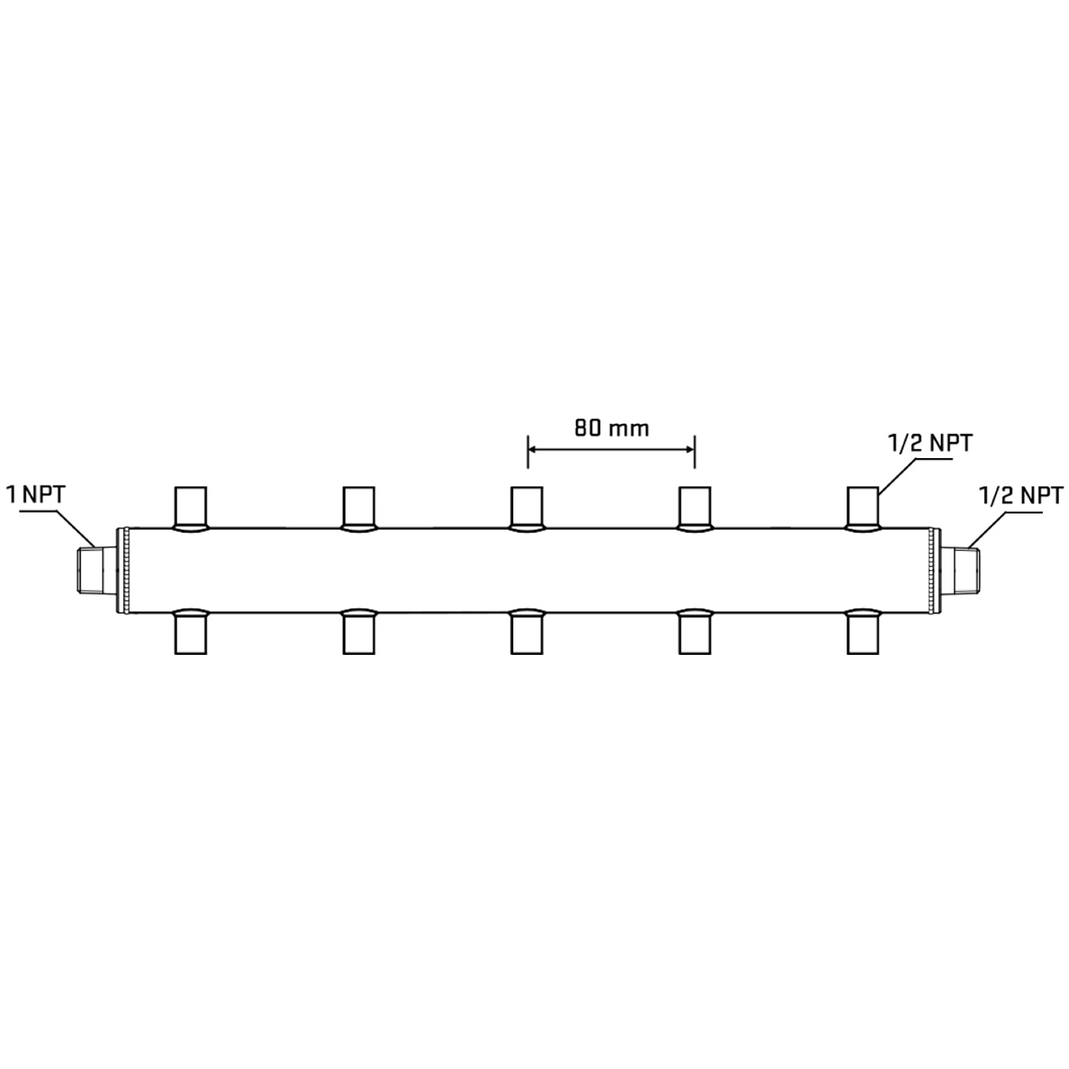 M510A060930 Manifolds Stainless Steel Double Sided