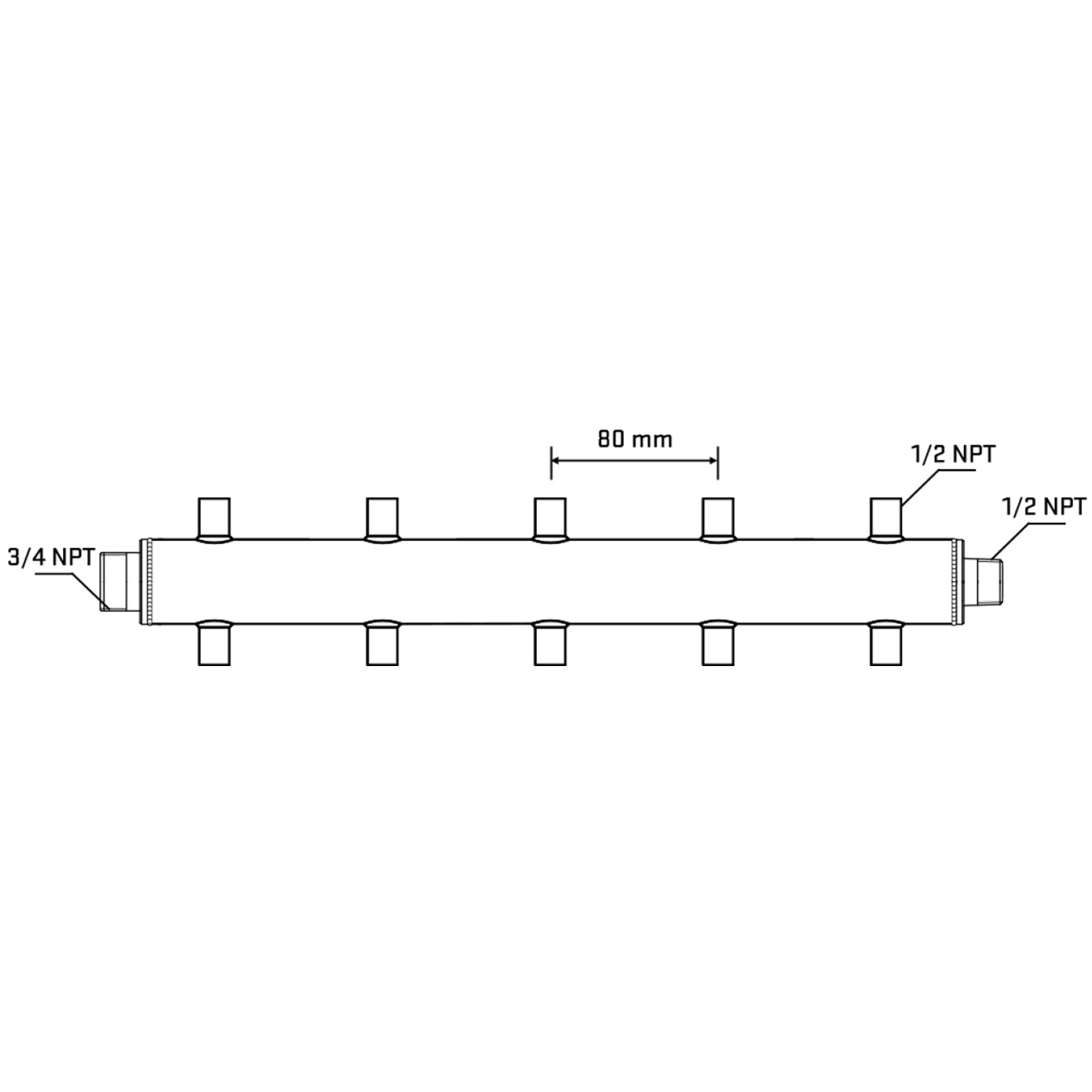 M510A061030 Manifolds Stainless Steel Double Sided