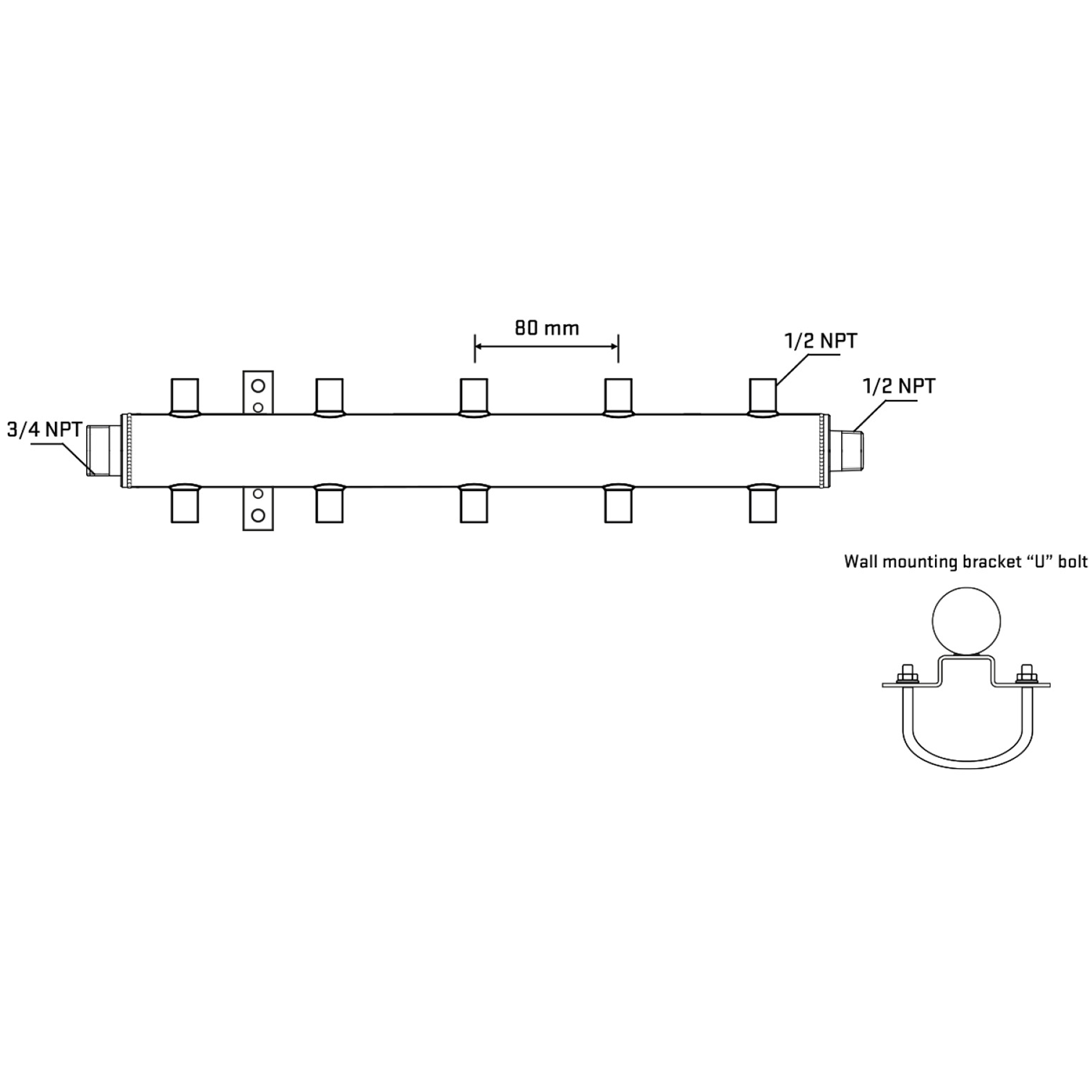 M510A061031 Manifolds Stainless Steel Double Sided