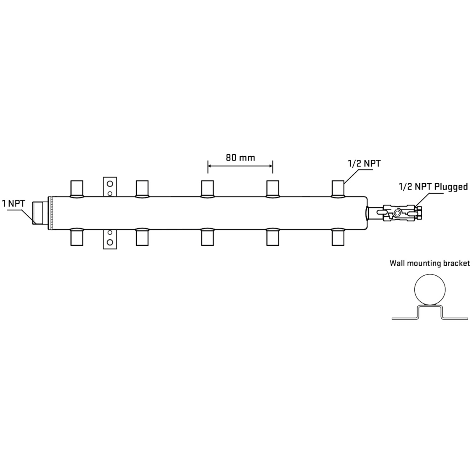 M510A061112 Manifolds Stainless Steel Double Sided