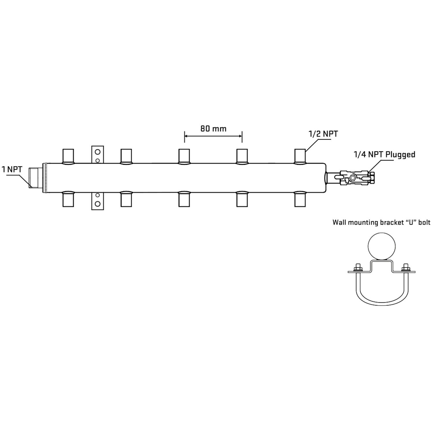 M510A061121 Manifolds Stainless Steel Double Sided