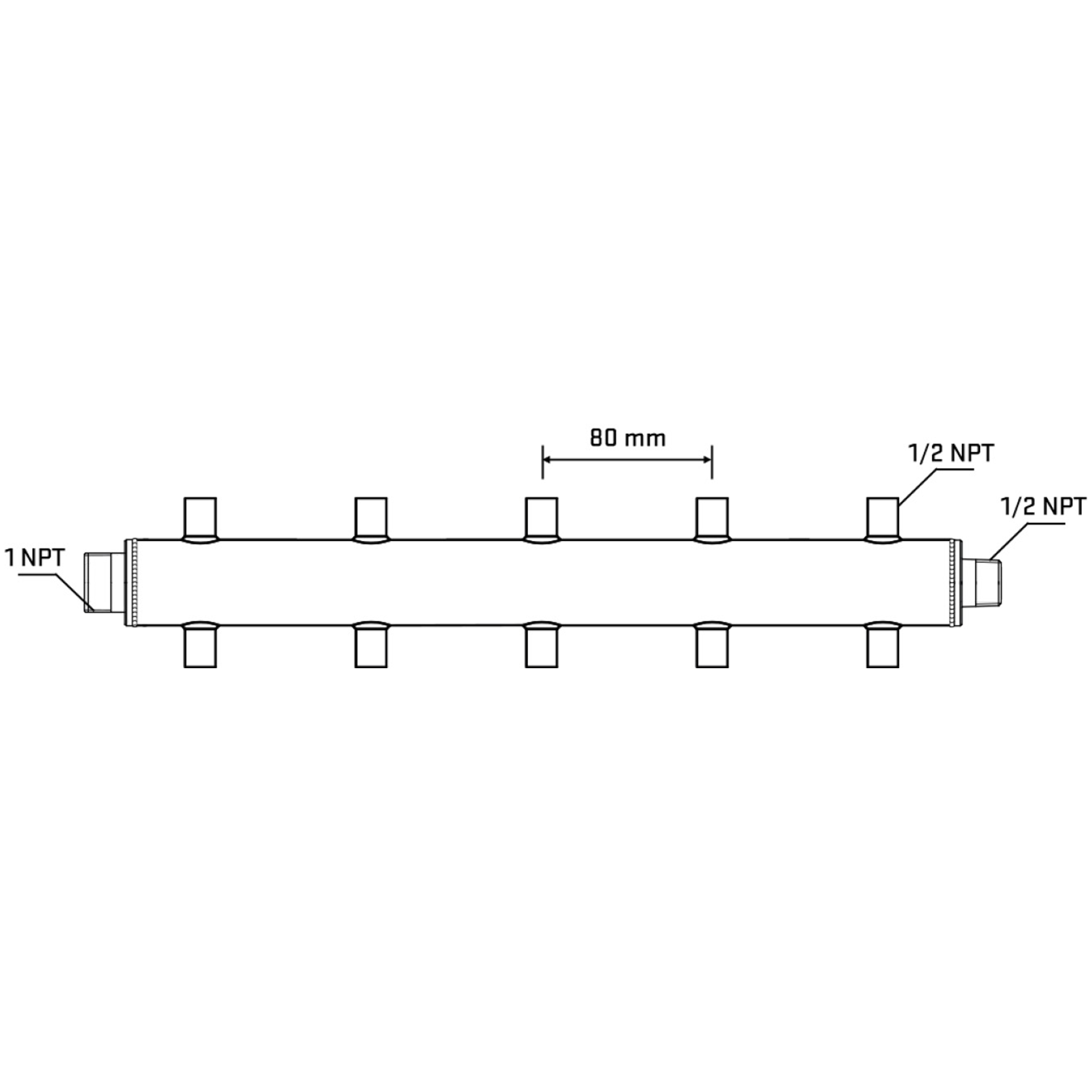 M510A061130 Manifolds Stainless Steel Double Sided