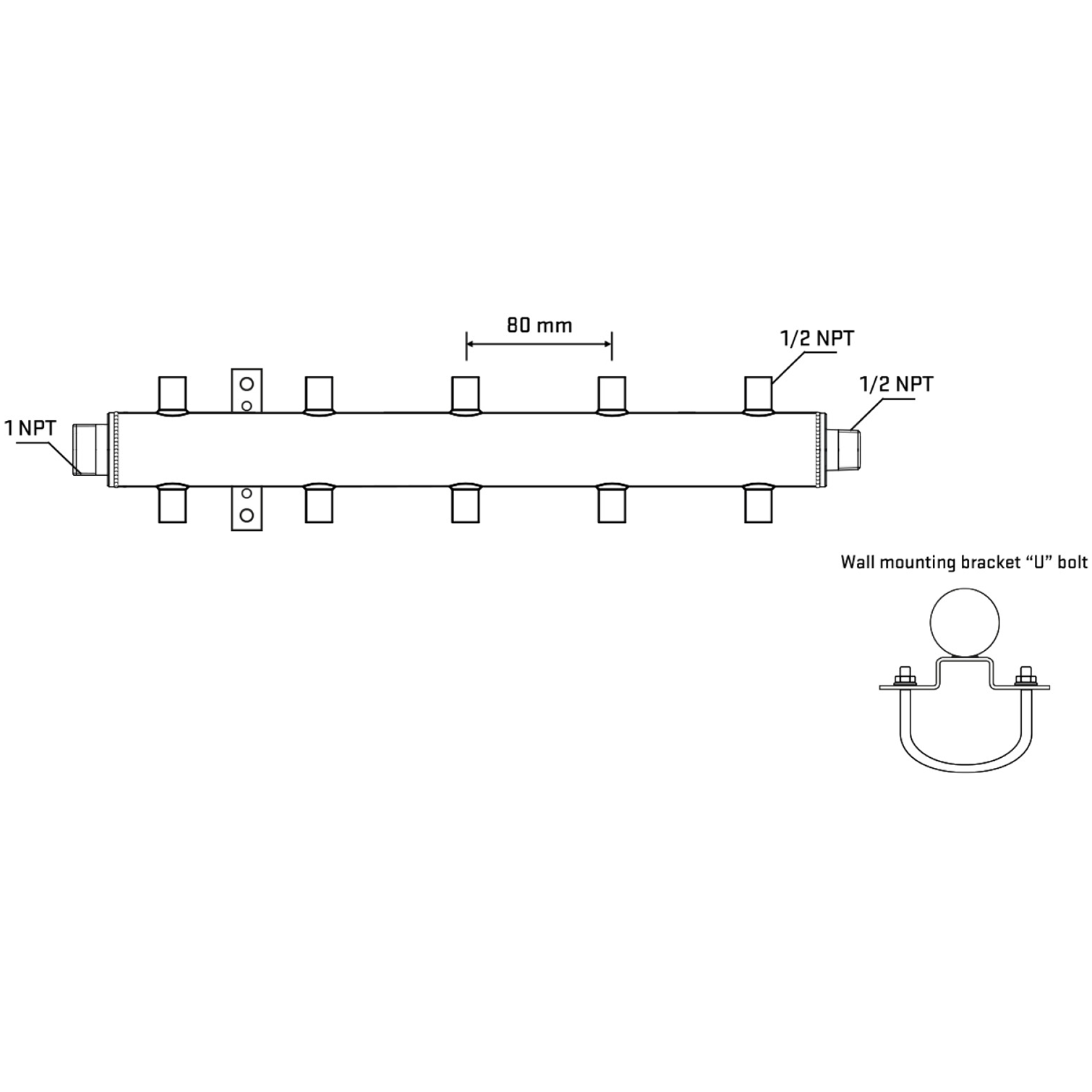 M510A061131 Manifolds Stainless Steel Double Sided