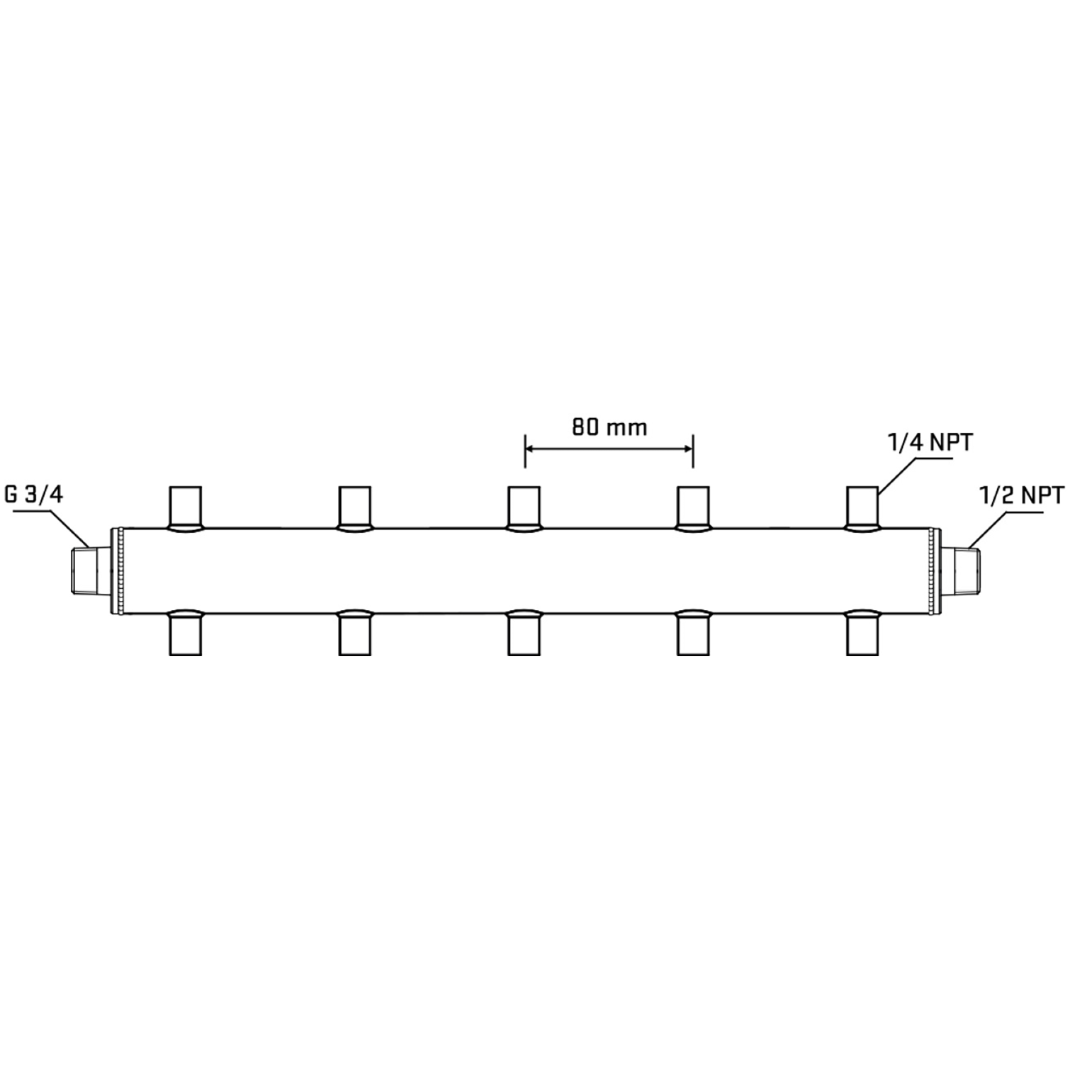 M510A070430 Manifolds Stainless Steel Double Sided