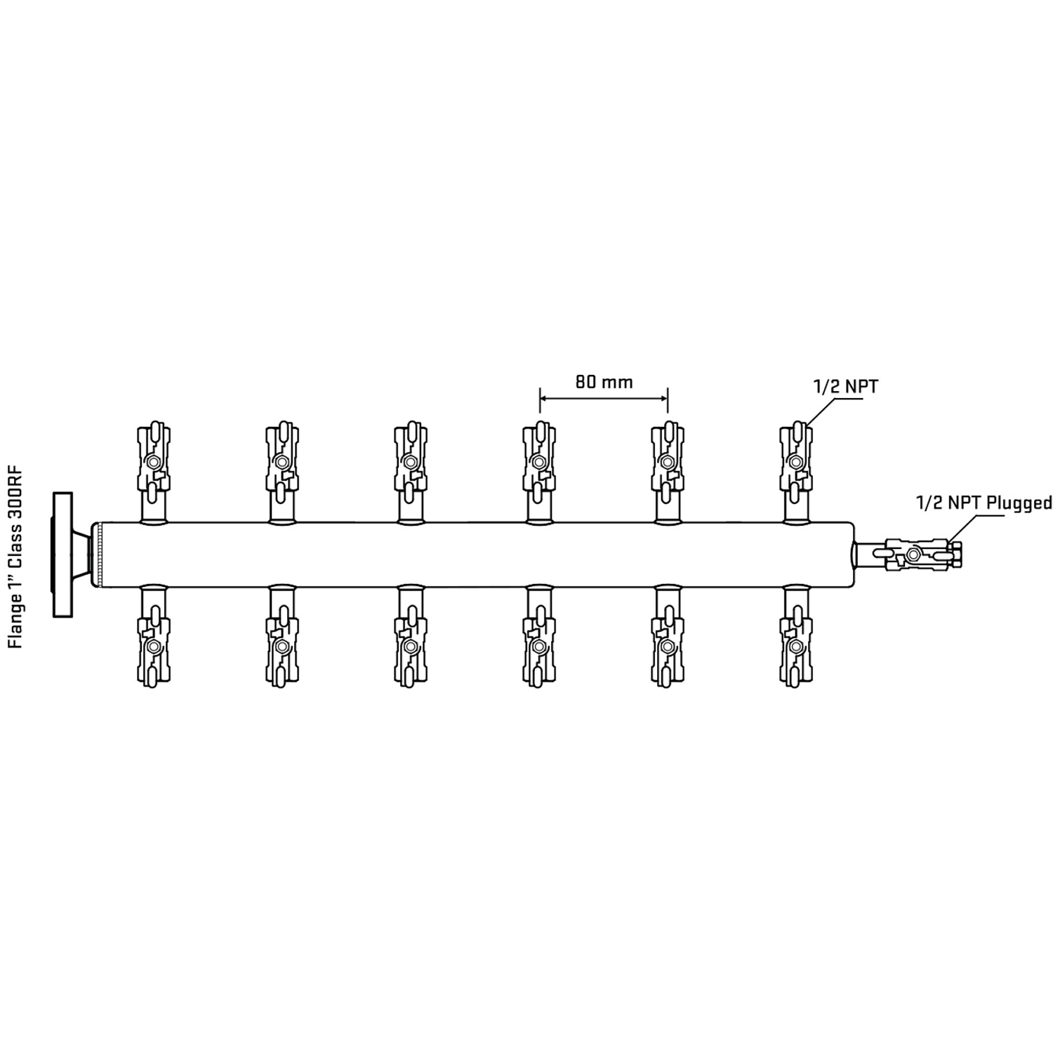 M512A010210 Manifolds Stainless Steel Double Sided