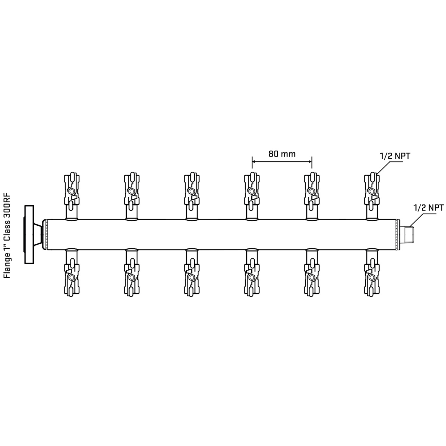 M512A010230 Manifolds Stainless Steel Double Sided