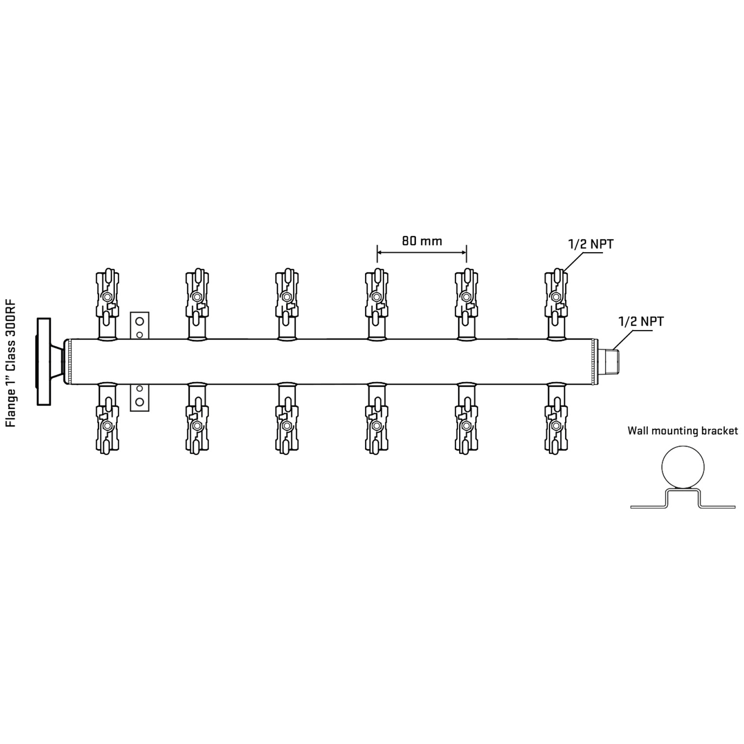 M512A010232 Manifolds Stainless Steel Double Sided