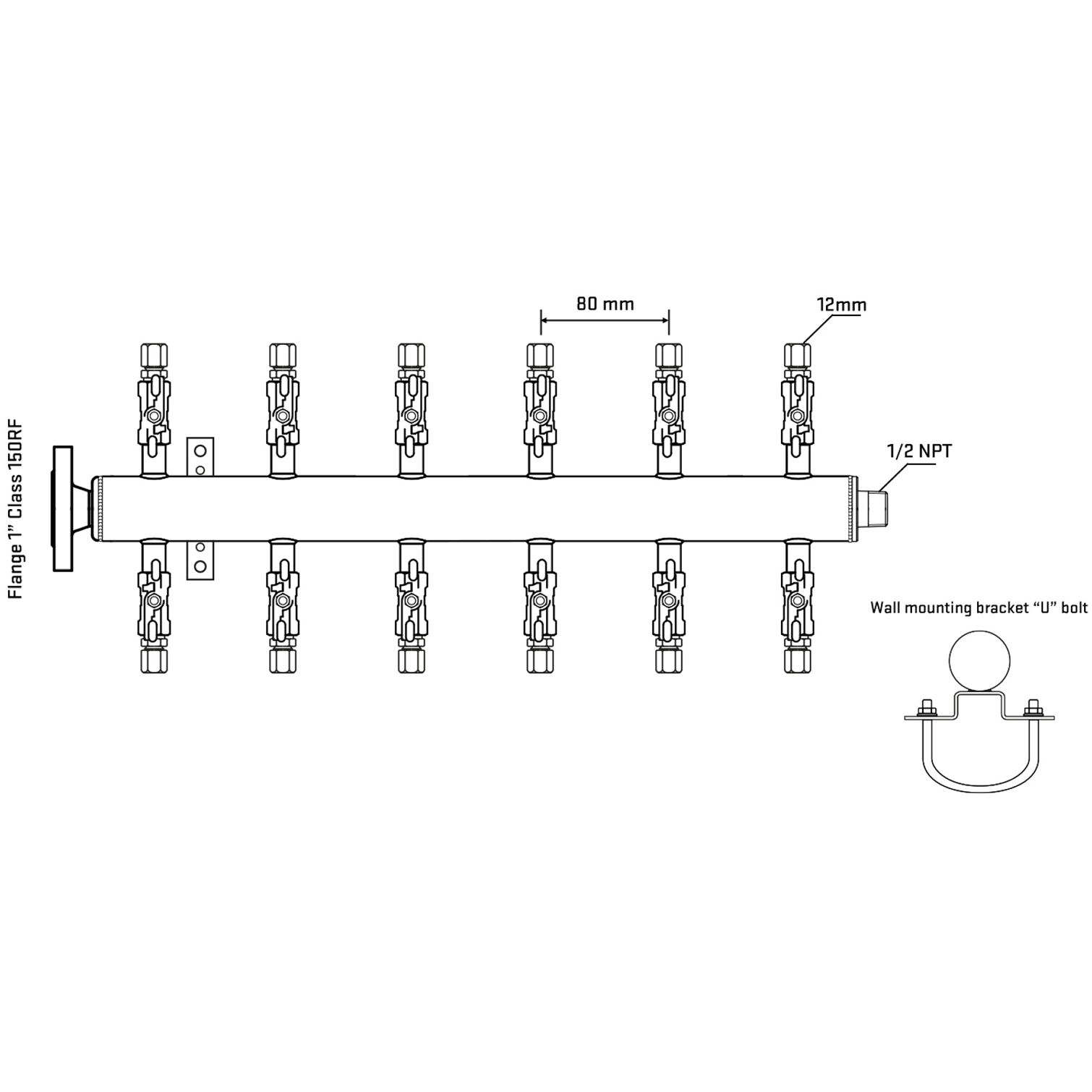 M512A030131 Manifolds Stainless Steel Double Sided