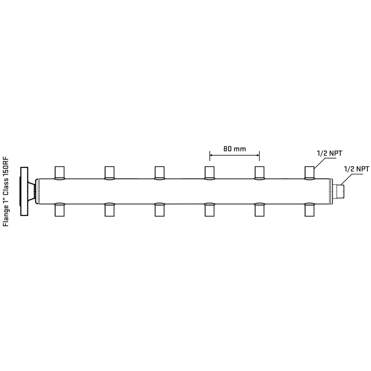 M512A060130 Manifolds Stainless Steel Double Sided