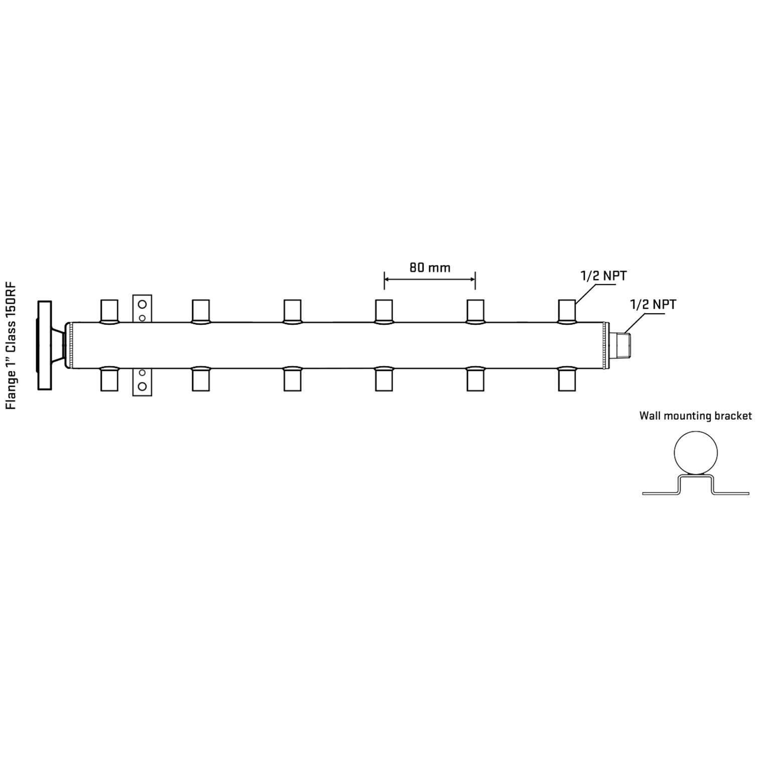 M512A060132 Manifolds Stainless Steel Double Sided