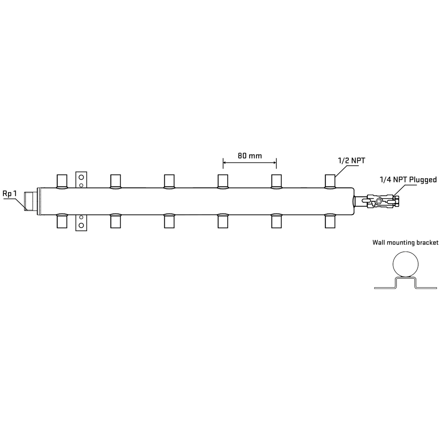 M512A060722 Manifolds Stainless Steel Double Sided