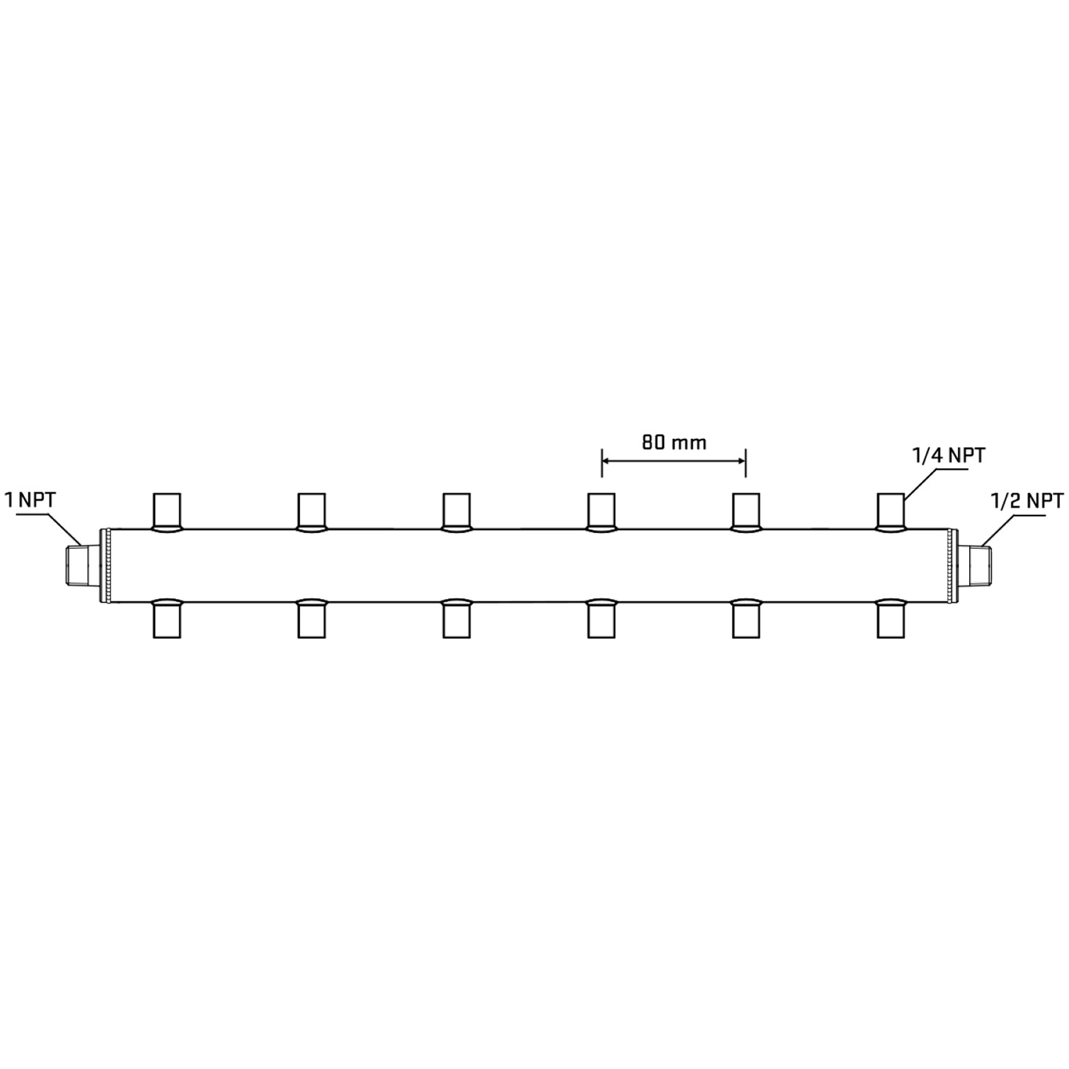 M512A070930 Manifolds Stainless Steel Double Sided