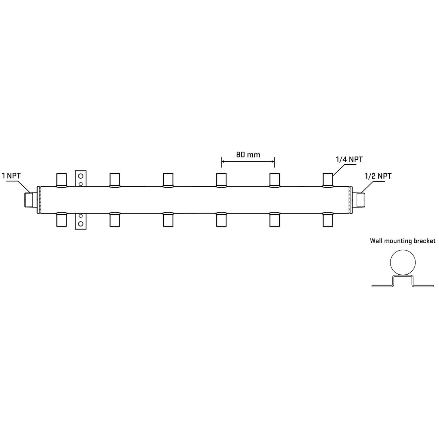 M512A070932 Manifolds Stainless Steel Double Sided