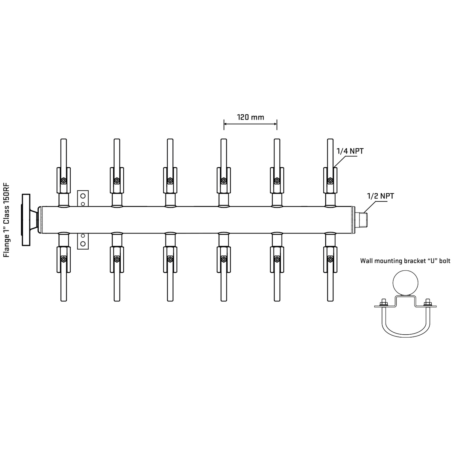 M512B090131 Manifolds Stainless Steel Double Sided