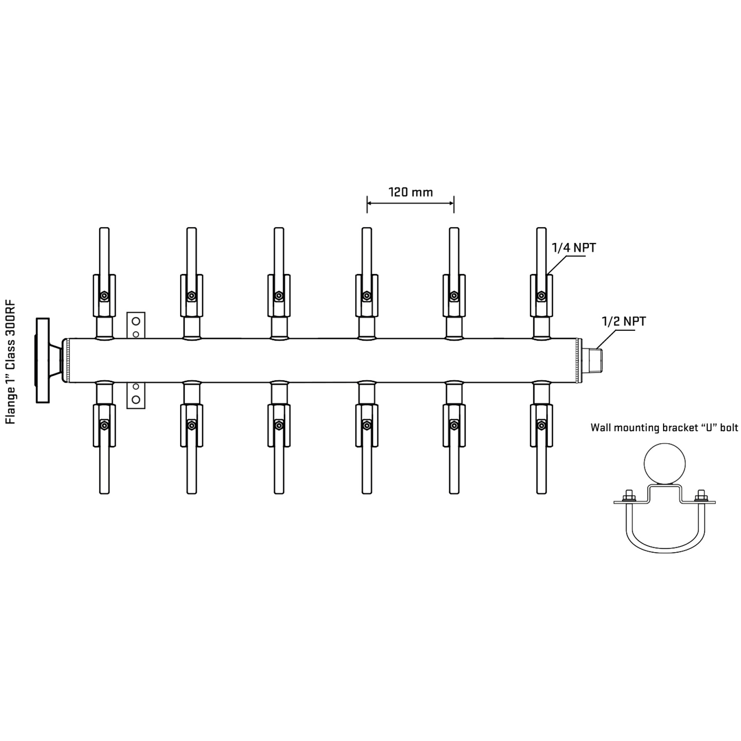 M512B090231 Manifolds Stainless Steel Double Sided