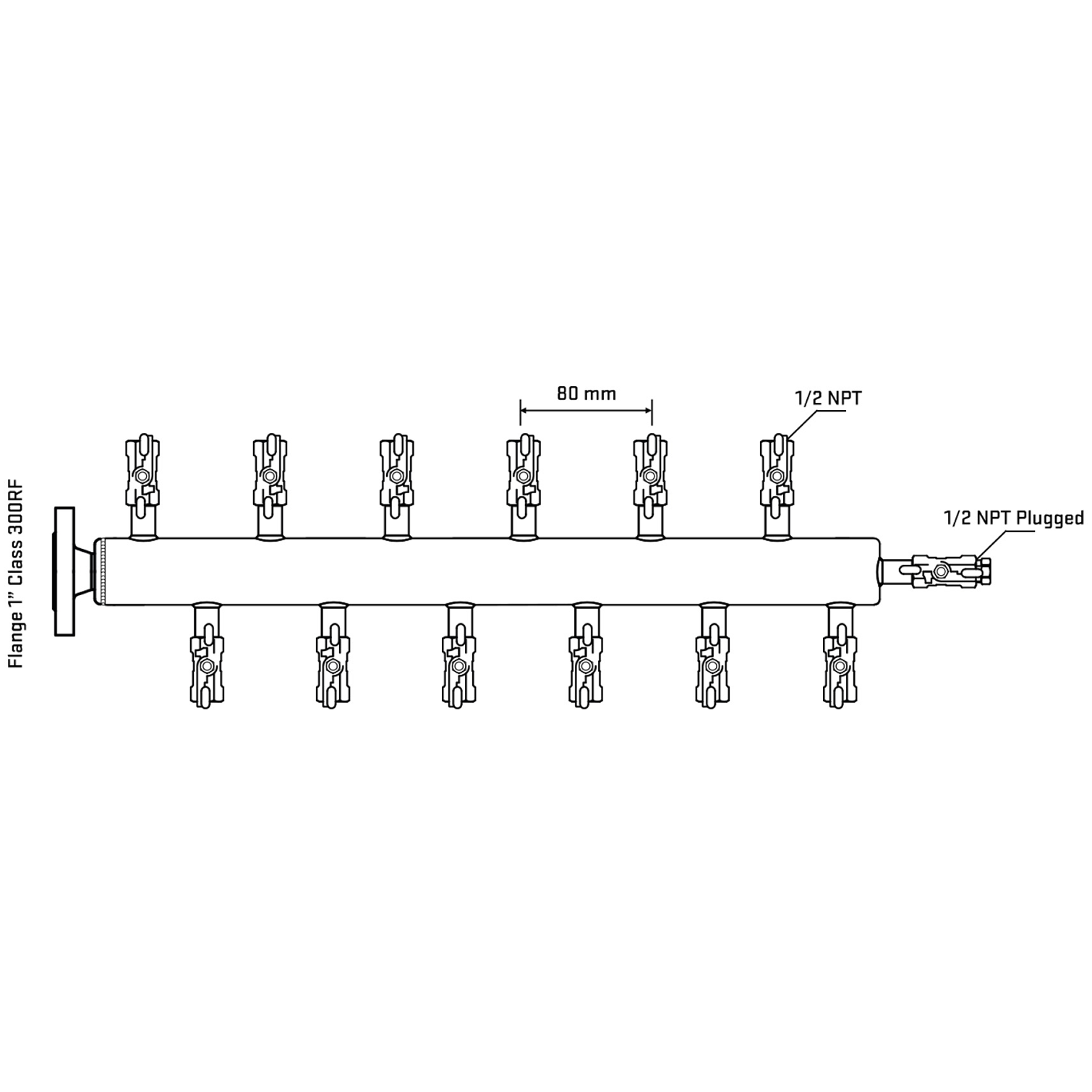 M5F2A010210 Manifolds Stainless Steel Double Sided