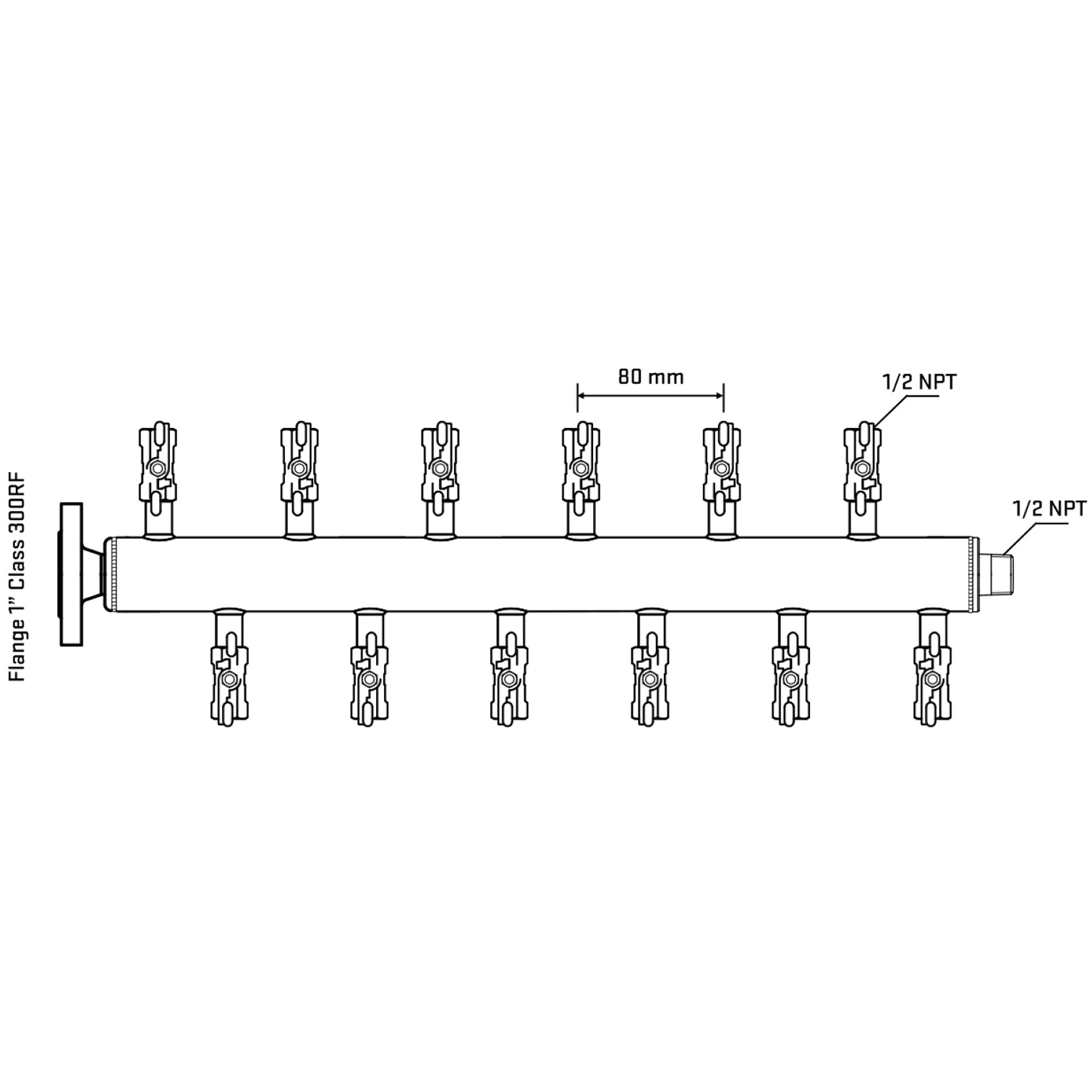 M5F2A010230 Manifolds Stainless Steel Double Sided