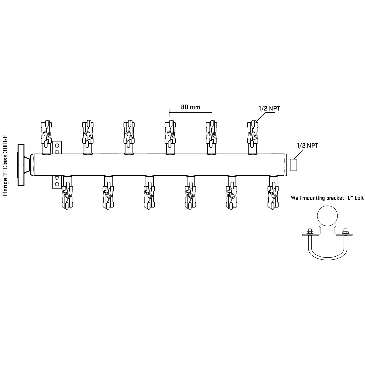 M5F2A010231 Manifolds Stainless Steel Double Sided