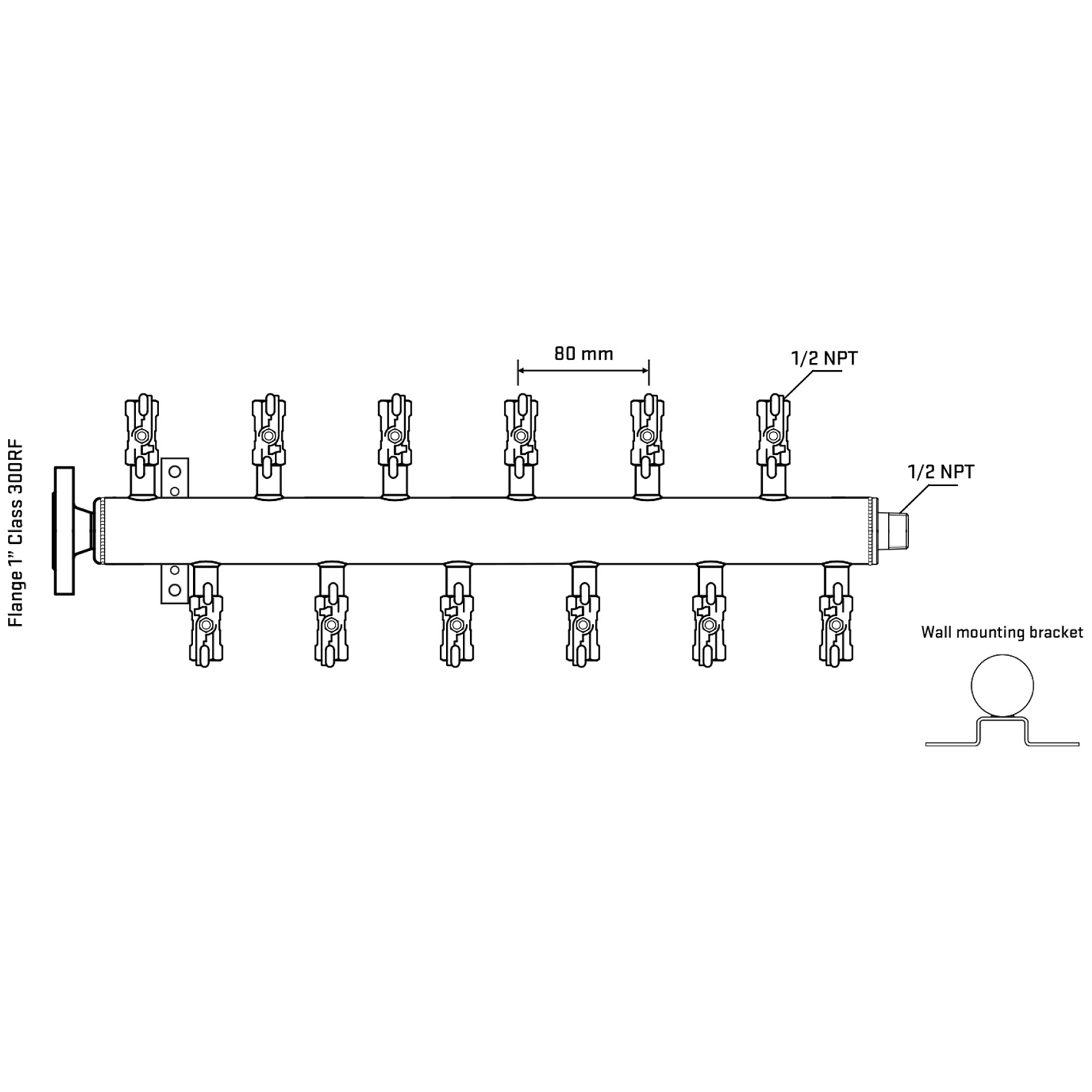 M5F2A010232 Manifolds Stainless Steel Double Sided