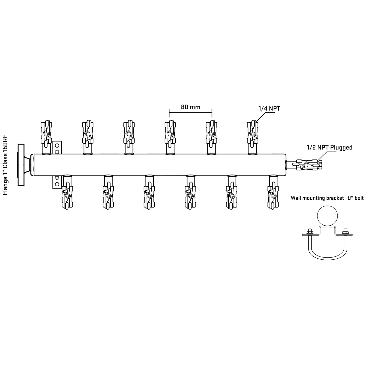 M5F2A020111 Manifolds Stainless Steel Double Sided