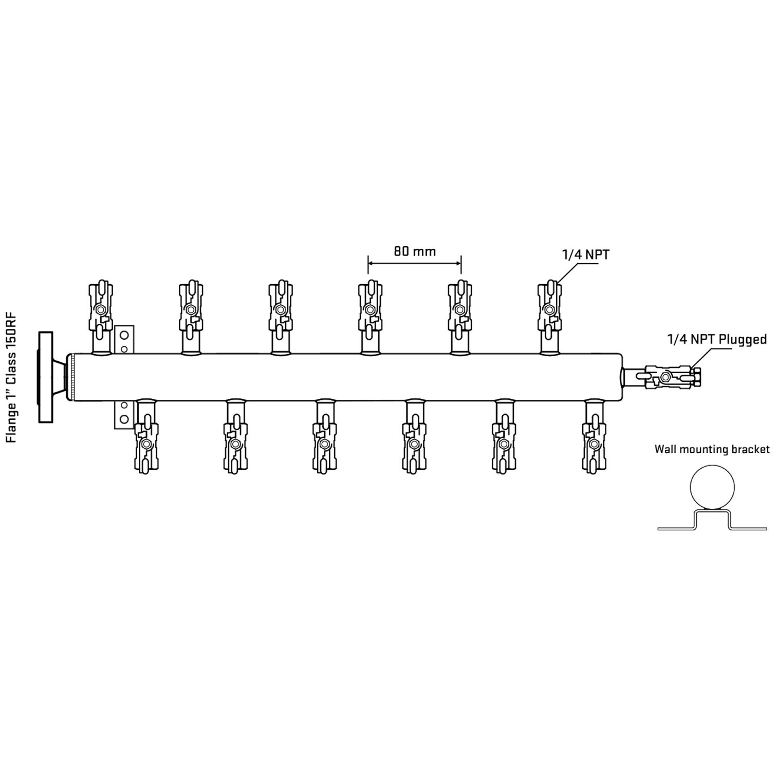 M5F2A020122 Manifolds Stainless Steel Double Sided