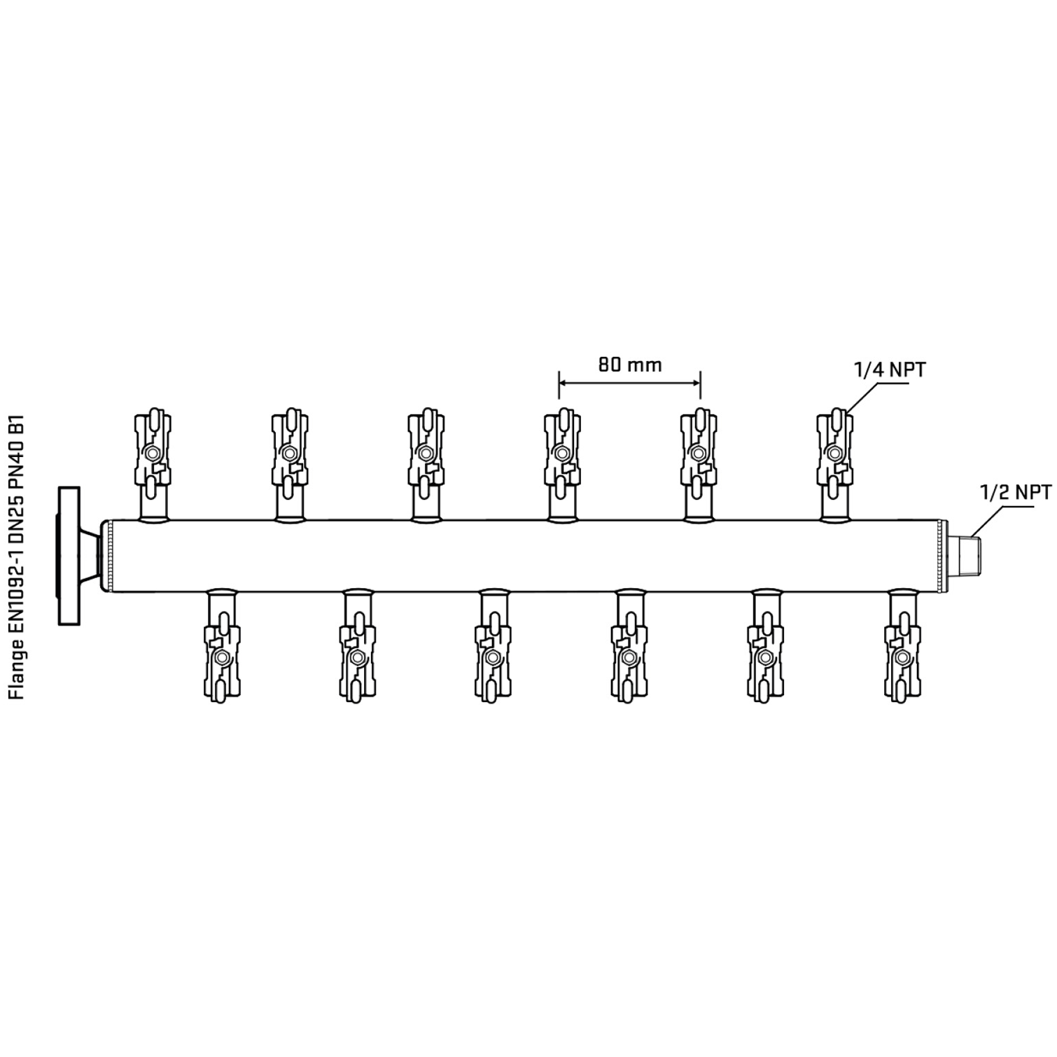 M5F2A020330 Manifolds Stainless Steel Double Sided