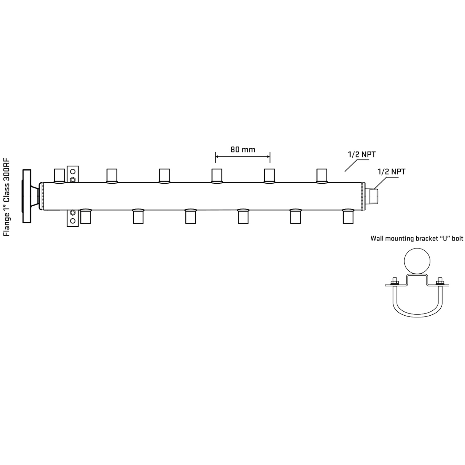 M5F2A060231 Manifolds Stainless Steel Double Sided