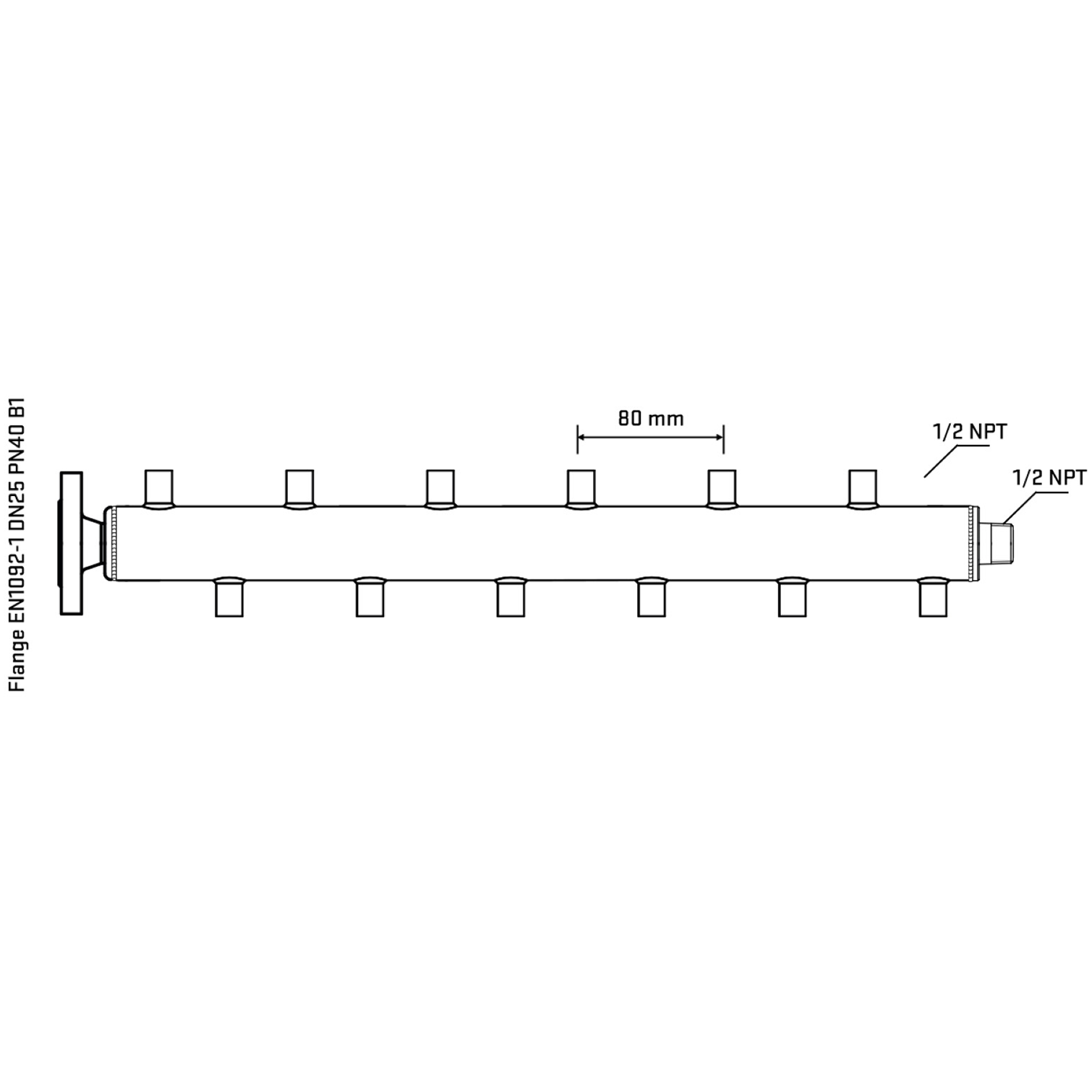 M5F2A060330 Manifolds Stainless Steel Double Sided