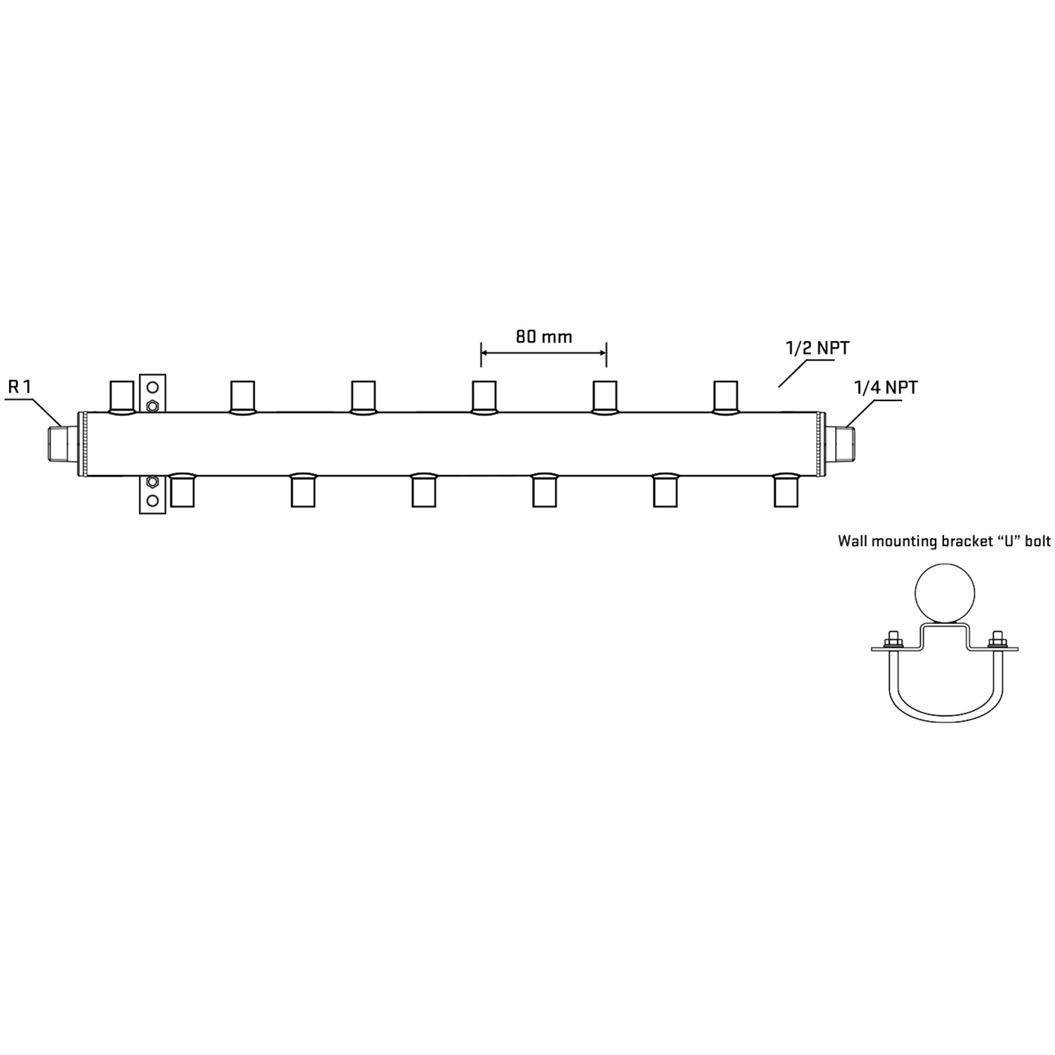 M5F2A060541 Manifolds Stainless Steel Double Sided