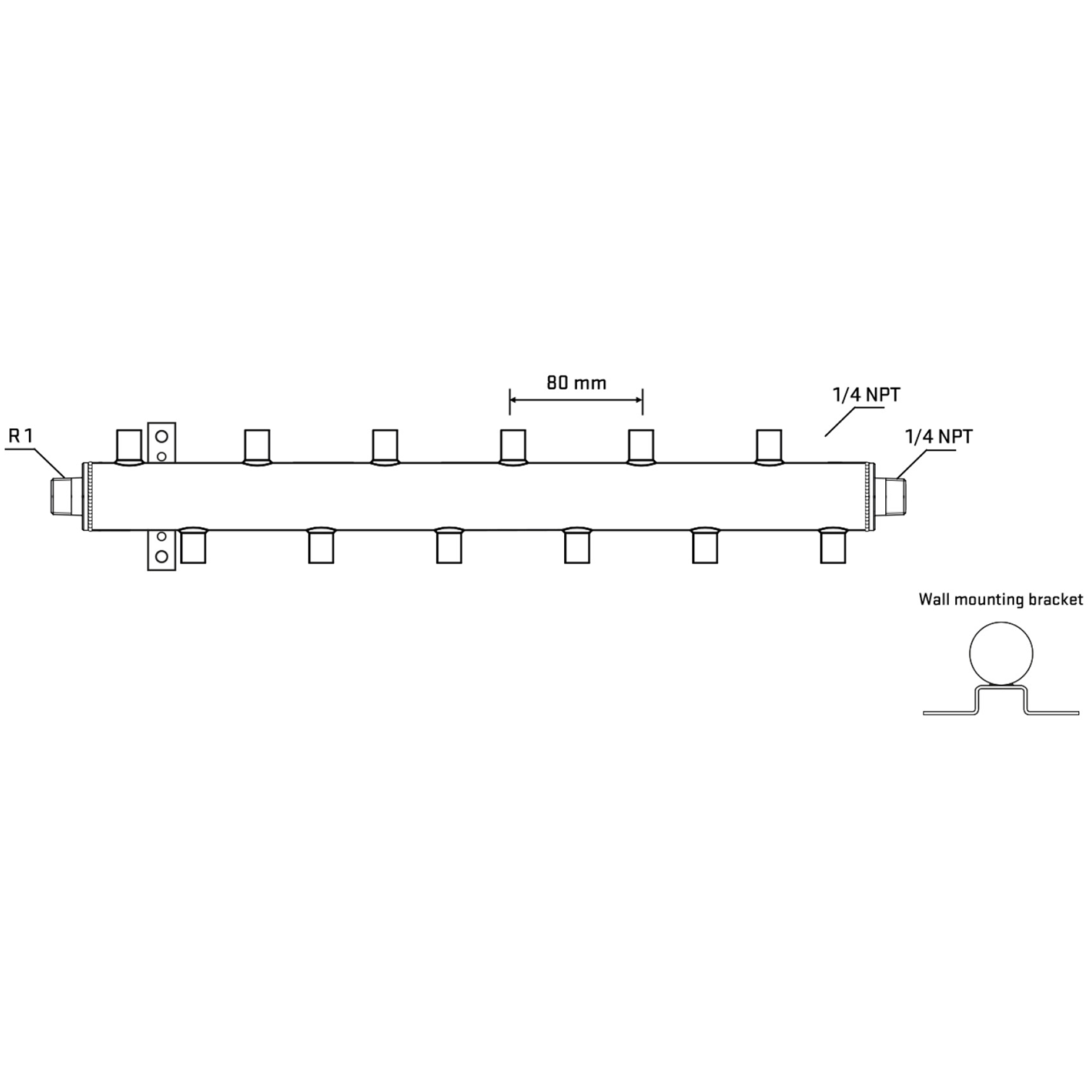 M5F2A070542 Manifolds Stainless Steel Double Sided