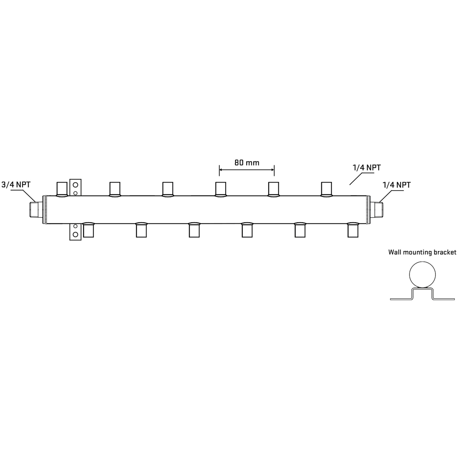 M5F2A070842 Manifolds Stainless Steel Double Sided